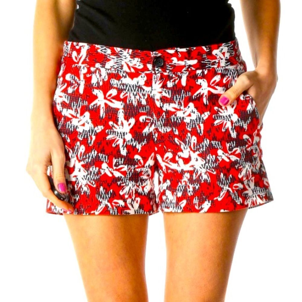 Banana Republic Shorts Women’s 4 Hampton Fit Red Navy